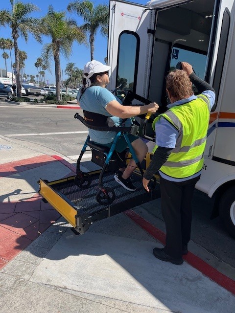 DMC Consumer on wheelchair lift