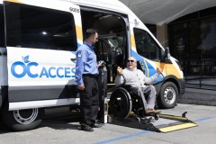 OCTA-Photo-Shoot-7-DMC-Past-Board-VP-on-the-OC-ACCESS-Lift-having-a-conversation-with-the-driver