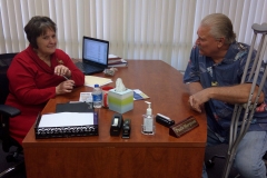 DMC Director, Paula speaking with Chip Marchbank