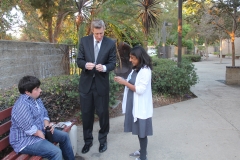 Magician Randy G with Board Member Hufsa