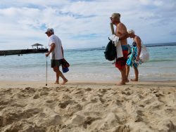 Aging with vision loss AVL seniors on beach