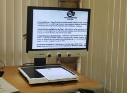 Assistive Technology Picture of CC TV used to magnify documents etc.