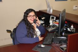 Information and Referral Coordinator on telephone