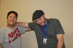 Picture of youth consumer and instructor during Living out Loud group