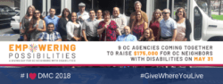 Group of people fundraising for disabilities.