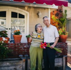 Pictured older adults receiving housing services.