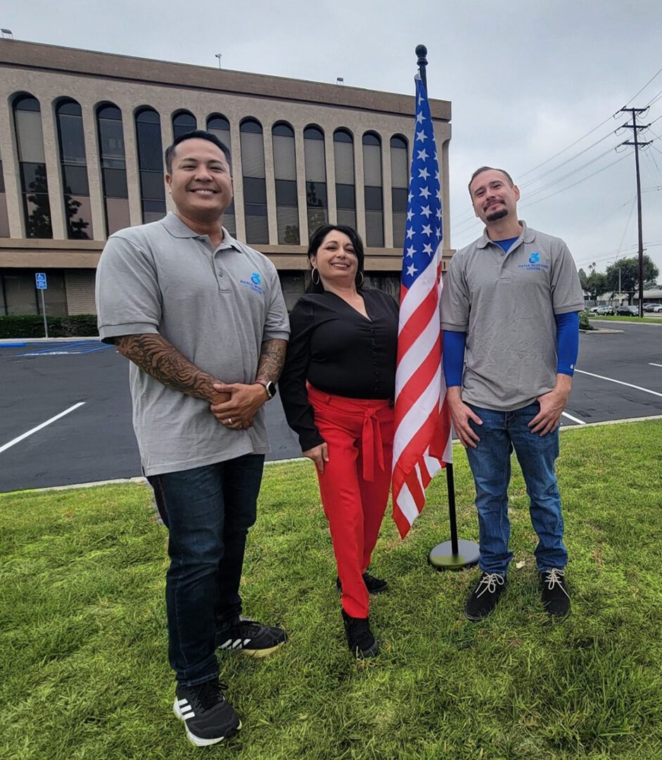 Pictured: Left, Army Veteran and DMC HR Administrator, Michael Susi; Middle, DMC Veterans Independence Program Advisor, Marysol A. Cuadrado and Right, DMC Community Living Advocate, Fernando Olivarez