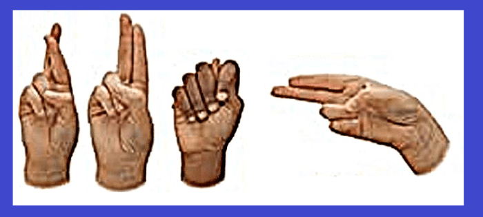 Ruth finger-spelled in ASL