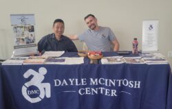 - Pictured DMC’s Personal Assistant Services Recruitment Specialist Kevin Dinh and Community Living Advocate Fernando Olivarez at 2025 Resource Fair.