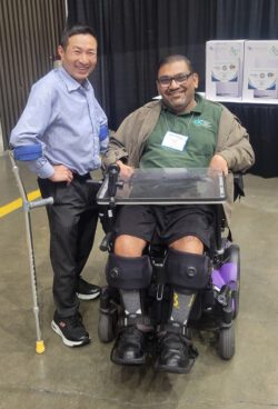 : Pictured PAS Recruitment Specialist Kevin Dinh and Board Member At-Large, Bhumit Shah staying connected with the disability community at Abilities Expo