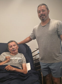 Veteran Daniel Caravalho and caregiver