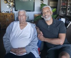 Stanley Correia (veteran) left & Jack Correia (caregiver/son) right