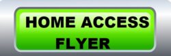 Home Access Flyer in black text on lime green button with silver border