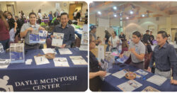 Kevin and Ana at Resource Fair table top interacting with consumers and educating on DMC services.